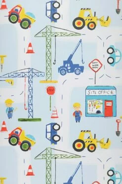 Tapete Construction Blau -Wallpaper From The 70s Geschäft 101302 construction 2880x1440