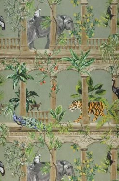 Tapete Lunasa Schilfgrün -Wallpaper From The 70s Geschäft 104534 Lunasa 2880x1440