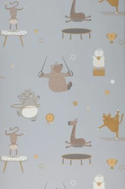 Tapete Zolympic Hellblaugrau -Wallpaper From The 70s Geschäft 104611 Zolympic 2880x1440