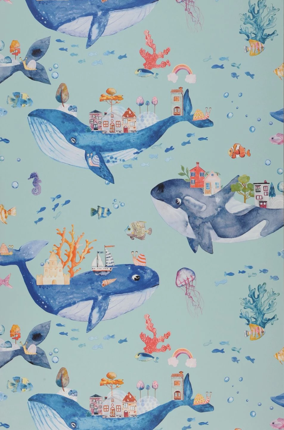 Tapete Nautilus Hellpastelltürkis 4 Tapete Nautilus Hellpastelltürkis – Bild 2