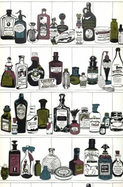 Tapete Potions Farngrün -Wallpaper From The 70s Geschäft 355151 Potions 2880x1440