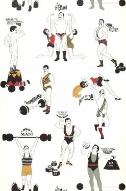 Tapete Strongman Ockergelb -Wallpaper From The 70s Geschäft 355161 Strongman 2880x1440