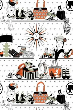 Tapete Accessories Rotorange -Wallpaper From The 70s Geschäft 355211 Accessories 2880x1440