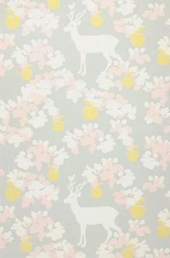 Tapete Apple Garden Blassgelb -Wallpaper From The 70s Geschäft 389101 Apple Garden 2880x1440