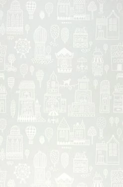 Tapete Small Town Hellgrau -Wallpaper From The 70s Geschäft 389171 Small Town 2880x1440