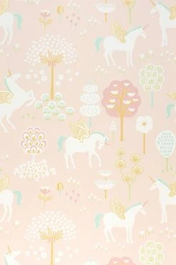 Tapete True Unicorns Zartrosa -Wallpaper From The 70s Geschäft 389182 True Unicorns 2880x1440