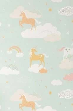 Tapete Rainbow Treasures Weissgrün -Wallpaper From The 70s Geschäft 389302 Rainbow treasures 2880x1440