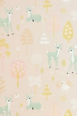 Tapete Golden Woods Zartrosa -Wallpaper From The 70s Geschäft 389333 Golden woods 2880x1440