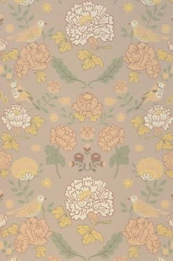 Tapete June Hellgraubeige -Wallpaper From The 70s Geschäft 389343 June 2880x1440