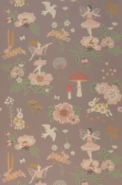 Tapete Old Garden Grauviolett -Wallpaper From The 70s Geschäft 389413 Old Garden 2880x1440