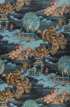 Tapete Surimono Wasserblau -Wallpaper From The 70s Geschäft 431401 Surimono 2880x1440