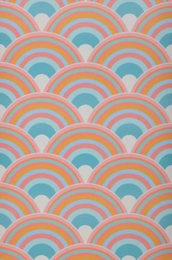 Tapete Retro Rainbow Rosatöne -Wallpaper From The 70s Geschäft 431882 Retro Rainbow 2880x1440