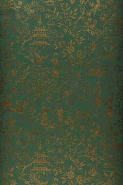 Tapete Zen Garden Patinagrün -Wallpaper From The 70s Geschäft 452391 A Zen Garden 2880x1440