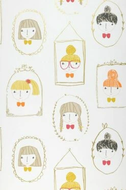 Tapete Girl Friends Honiggelb -Wallpaper From The 70s Geschäft 461831 A Girl Friends 2880x1440