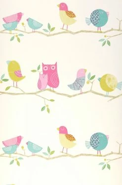Tapete What A Hoot Rosa -Wallpaper From The 70s Geschäft 462841 What A Hoot 2880x1440
