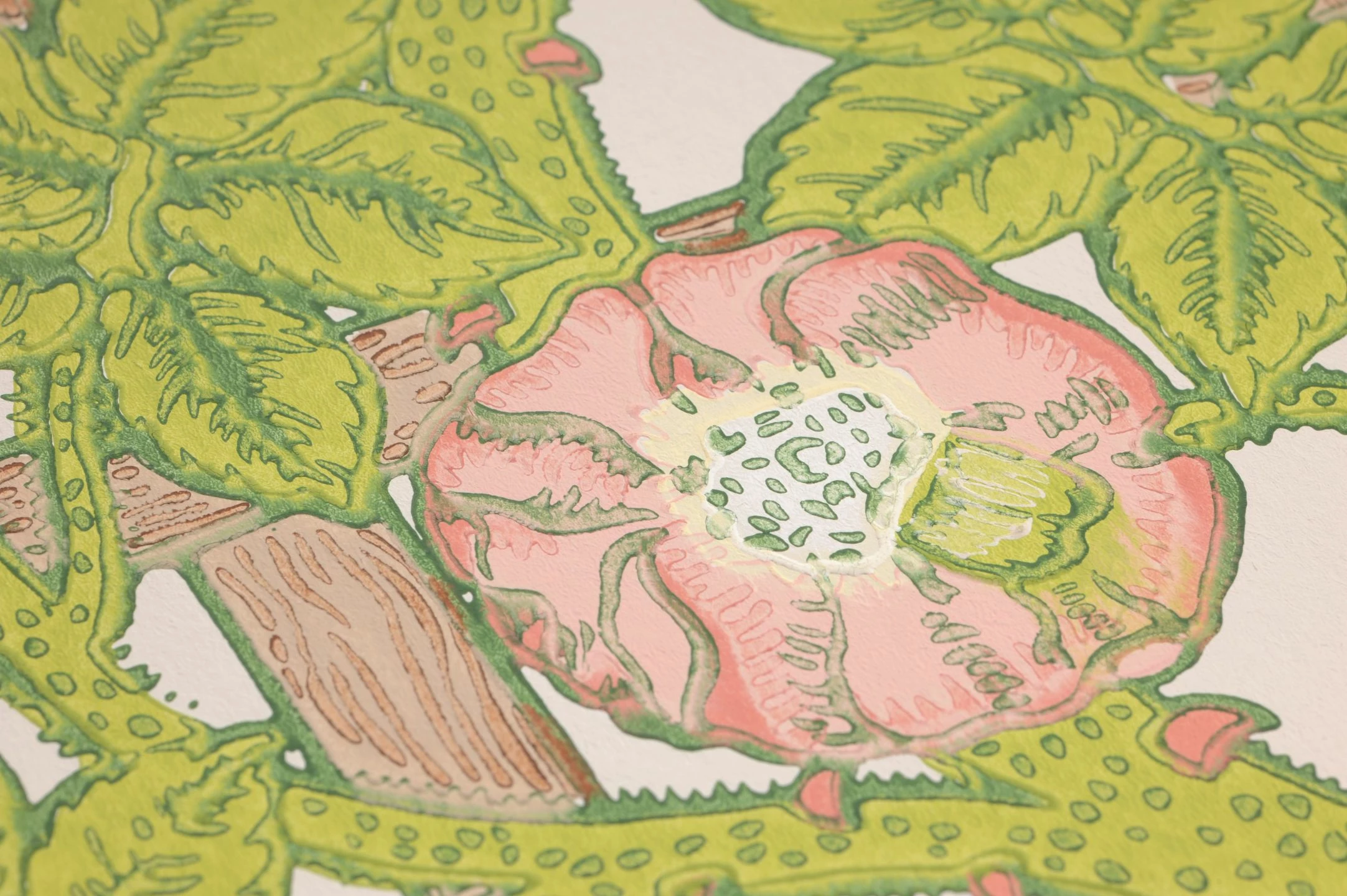 Tapete Matilda Gelbgrün 5 Tapete Matilda Gelbgrün – Bild 3