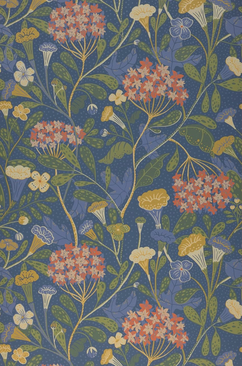 Tapete Flowery Blaugrau 3 Tapete Flowery Blaugrau