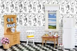 Tapete 50's Housewives Schwarz -Wallpaper From The 70s Geschäft 50s housewives 355101 2880x1440