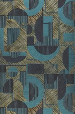 Tapete Paseo Türkisblau Schimmer -Wallpaper From The 70s Geschäft 625902 A Paseo 2880x1440