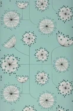 Tapete Dandelion Mobile Pastelltürkis -Wallpaper From The 70s Geschäft 690153 A Dandelion Mobile 2880x1440