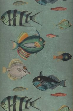 Wandbild Poissons Schilfgrün -Wallpaper From The 70s Geschäft 725071 A Poissons 2880x1440