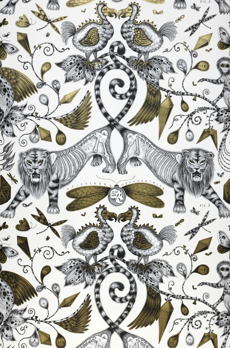 Tapete Extinct Perlgold 4 Tapete Extinct Perlgold – Bild 2