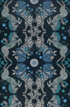 Tapete Caspian Stahlblau