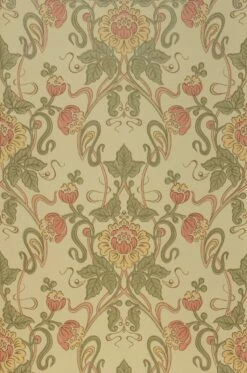 Tapete Clothilde Olivgrün -Wallpaper From The 70s Geschäft 783081 Clothilde 2880x1440