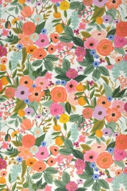 Selbstklebende Tapete Garden Party Orange -Wallpaper From The 70s Geschäft 790111 A Garden Party 2880x1440