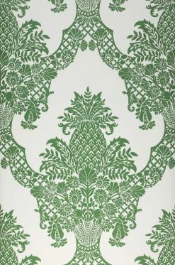 Tapete Pineapple Damask Grün -Wallpaper From The 70s Geschäft 790411 Pineapple Damaskq7vjC7DNOL4XO 2880x1440