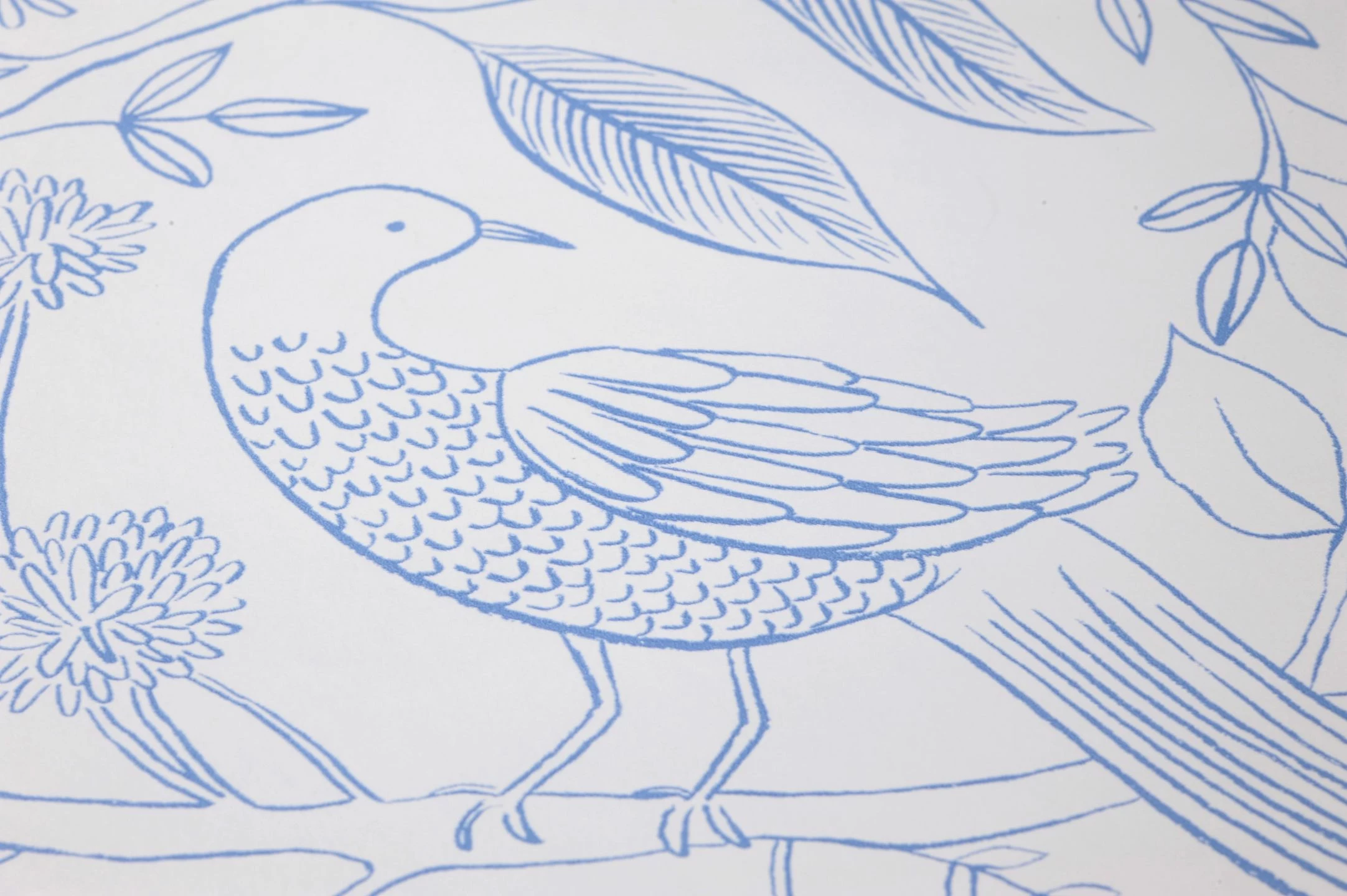 Selbstklebende Tapete Aviary Weiss 5 Selbstklebende Tapete Aviary Weiss – Bild 3