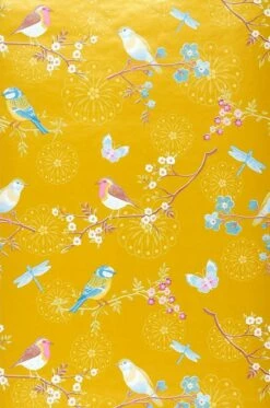 Tapete Audrey Goldgelb -Wallpaper From The 70s Geschäft 820123 audrey 2880x1440