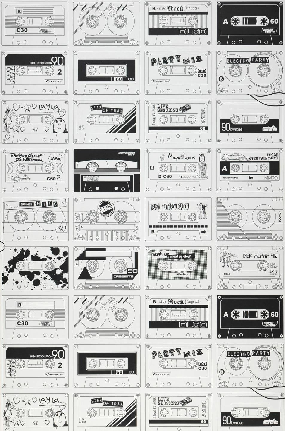 Tapete Stereo Nostalgia Weiss 4 Tapete Stereo Nostalgia Weiss – Bild 2