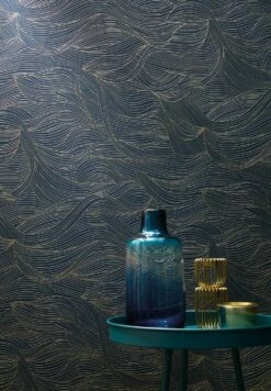 Tapete Abanico Dunkelblau 9 Tapete Abanico Dunkelblau -Wallpaper From The 70s Geschäft Abanico B 864332 2880x1440