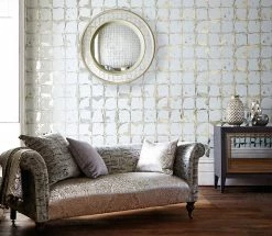 Tapete Abiona Grauweiss -Wallpaper From The 70s Geschäft Abiona B 461552 2880x1440