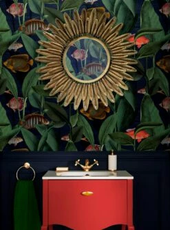 Tapete Acuario Dunkelblau 7 Tapete Acuario Dunkelblau -Wallpaper From The 70s Geschäft Acuario B 431581 2880x1440