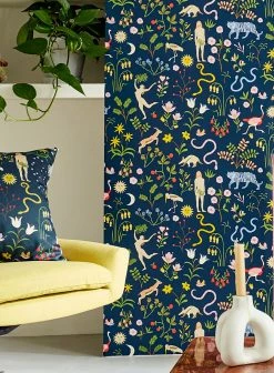 Tapete Adam And Eve Stahlblau -Wallpaper From The 70s Geschäft Adam and Eve B 463002 2880x1440