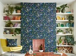 Tapete Adam And Eve Stahlblau -Wallpaper From The 70s Geschäft Adam and Eve C 463002 2880x1440