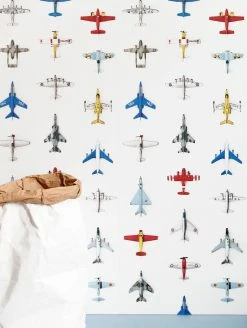 Tapete Airplanes 01 Weiss -Wallpaper From The 70s Geschäft Airplaines B 310201 2880x1440