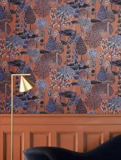 Tapete Akari Kupferbraun -Wallpaper From The 70s Geschäft Akari B 626142 2880x1440