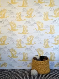 Tapete Alva Maisgelb -Wallpaper From The 70s Geschäft Alva B 783151 2880x1440