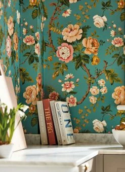 Tapete Amalfi Türkisblau -Wallpaper From The 70s Geschäft Amalfi C 462941 2880x1440