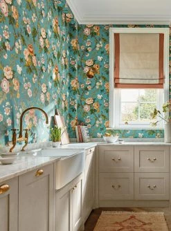 Tapete Amalfi Türkisblau -Wallpaper From The 70s Geschäft Amalfi D 462941 2880x1440