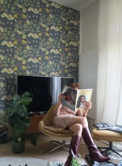 Tapete Ancasi Blau -Wallpaper From The 70s Geschäft Ancasi P 450513 2880x1440