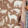 Ferm LIVING Tapete Animal Beigebraun -Wallpaper From The 70s Geschäft Animal A 420262 2880x1440