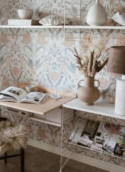 Tapete Anita Beigebraun -Wallpaper From The 70s Geschäft Anita B 485014 2880x1440