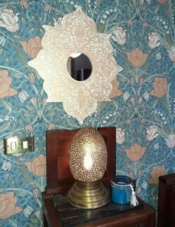 Tapete Anita Taubenblau -Wallpaper From The 70s Geschäft Anita K 485012 2880x1440