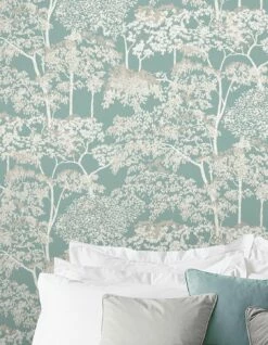 Tapete Arboleda Türkis -Wallpaper From The 70s Geschäft Arboleda B 431782 2880x1440