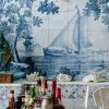Wandbild Azure Blau 2 Wandbild Azure Blau -Wallpaper From The 70s Geschäft Azure B 725001 2880x1440