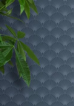 Tapete Babylone Dunkelblau -Wallpaper From The 70s Geschäft Babylone A 431462 2880x1440